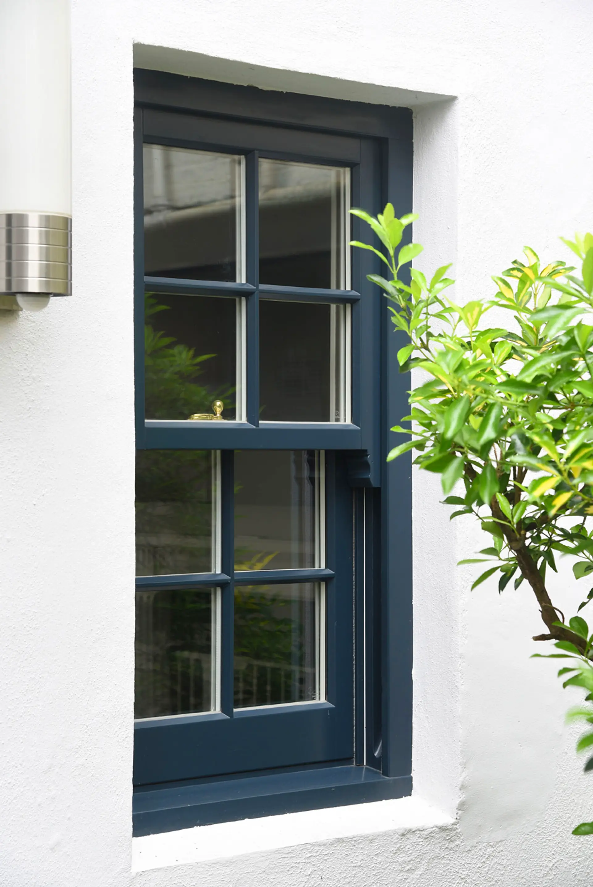 Sash Windows Blue Exterior 3 - Sash window in Blue