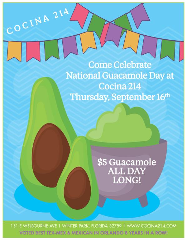 image from Celebrate National Guacamole Day at Cocina 214!