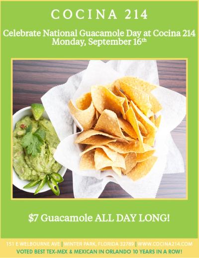 image from Celebrate National Guacamole Day at Cocina 214 on September 16th!