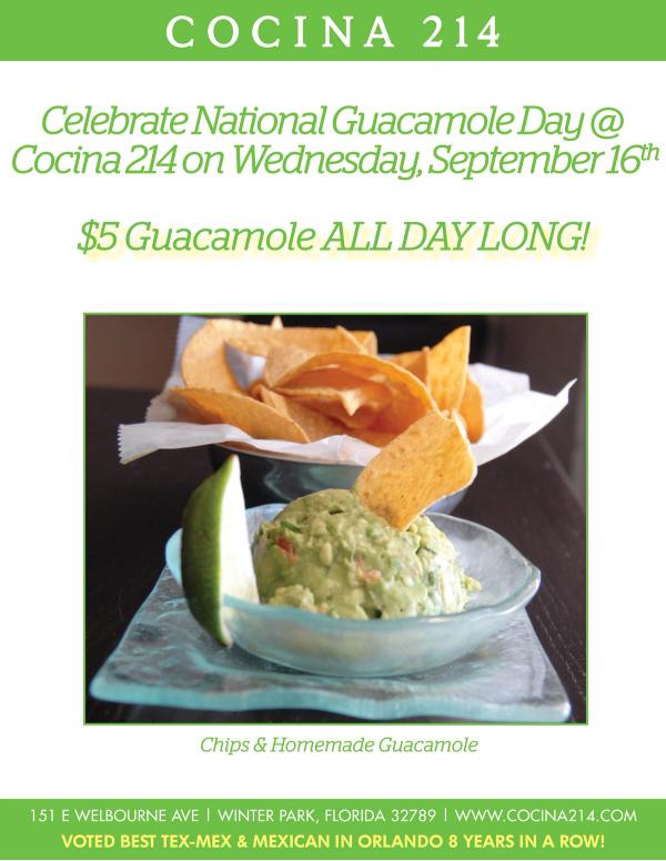 image from Celebrate National Guacamole Day at Cocina 214!