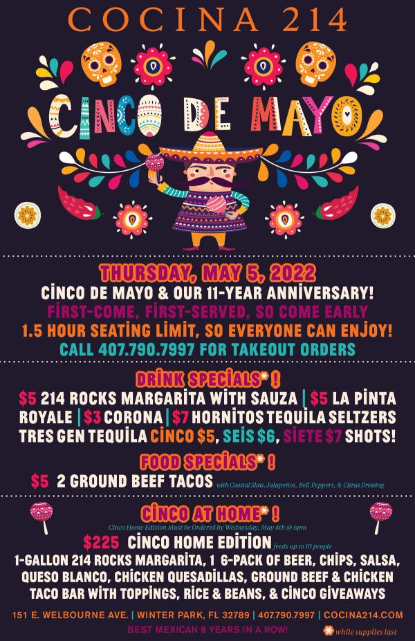 image from Celebrate Cinco de Mayo with Award-Winning Cocina 214!
