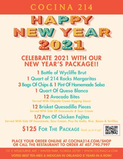 image from Celebrate 2021 with our Cocina 214 New Year's Package!