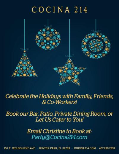 image from Book Your Holiday Party with Cocina 214!