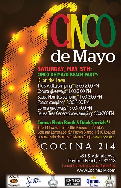 image from Celebrate Cinco de Mayo at the Beach with Cocina 214 Daytona!