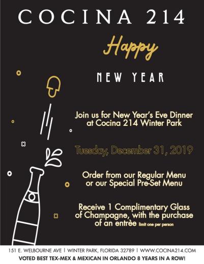 image from Enjoy New Year's Eve Dinner at Cocina 214