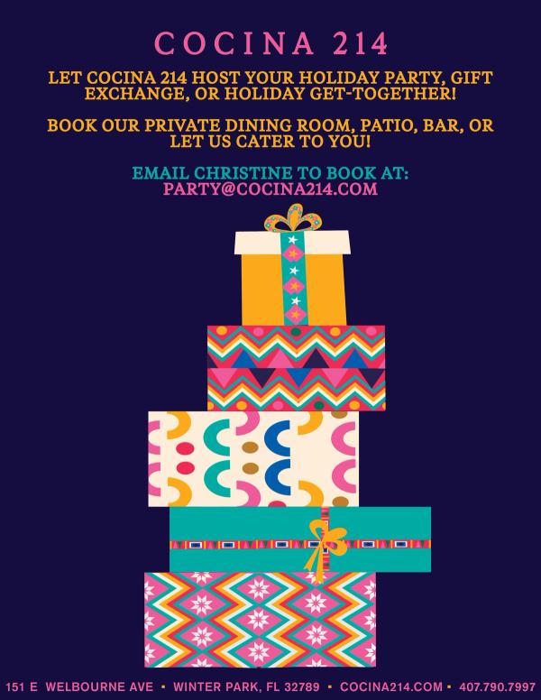 image from Let Cocina 214 Host your Holiday Party!