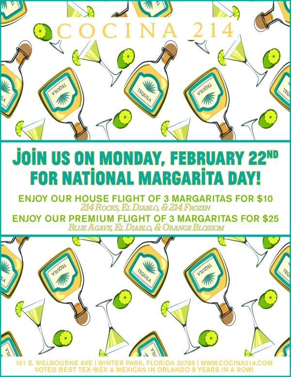 image from Enjoy our Special Margarita Flights for National Margarita Day on Monday, February 22nd
