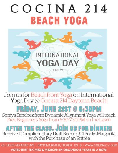 image from Beach Yoga on National Yoga Day!