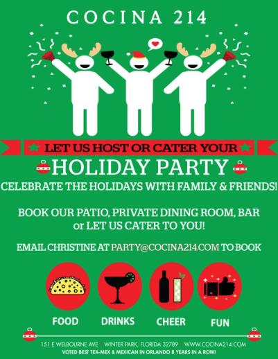 image from Let Cocina 214 Host or Cater your Holiday Party!