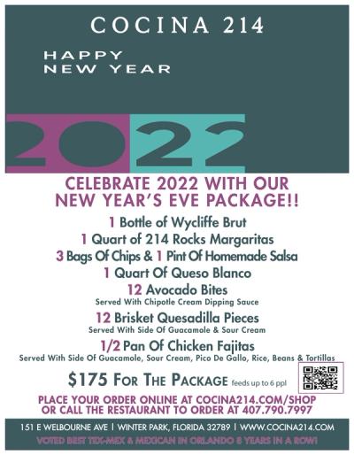 image from Enjoy our New Year's Eve Takeout Package!
