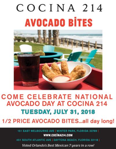 image from Celebrate National Avocado Day at Cocina 214, Tuesday, July 31st!