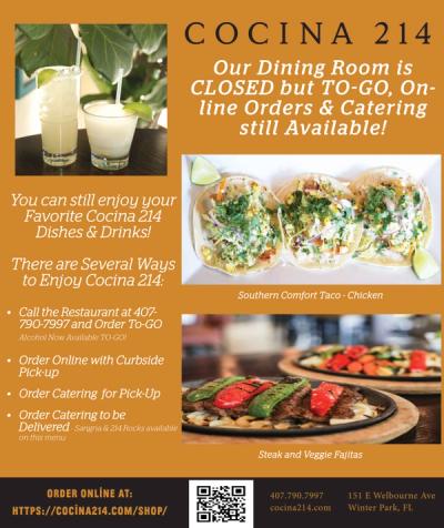 image from Our Dining Room is Closed but You can Order Take-Out, Place Online Orders with Curbside Pick-up & Catering Deliveries!
