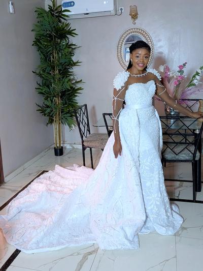 Robe de mariage démontable 