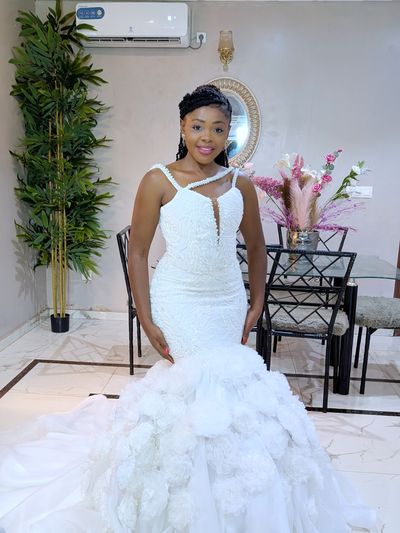 Robe de mariage à fleurs