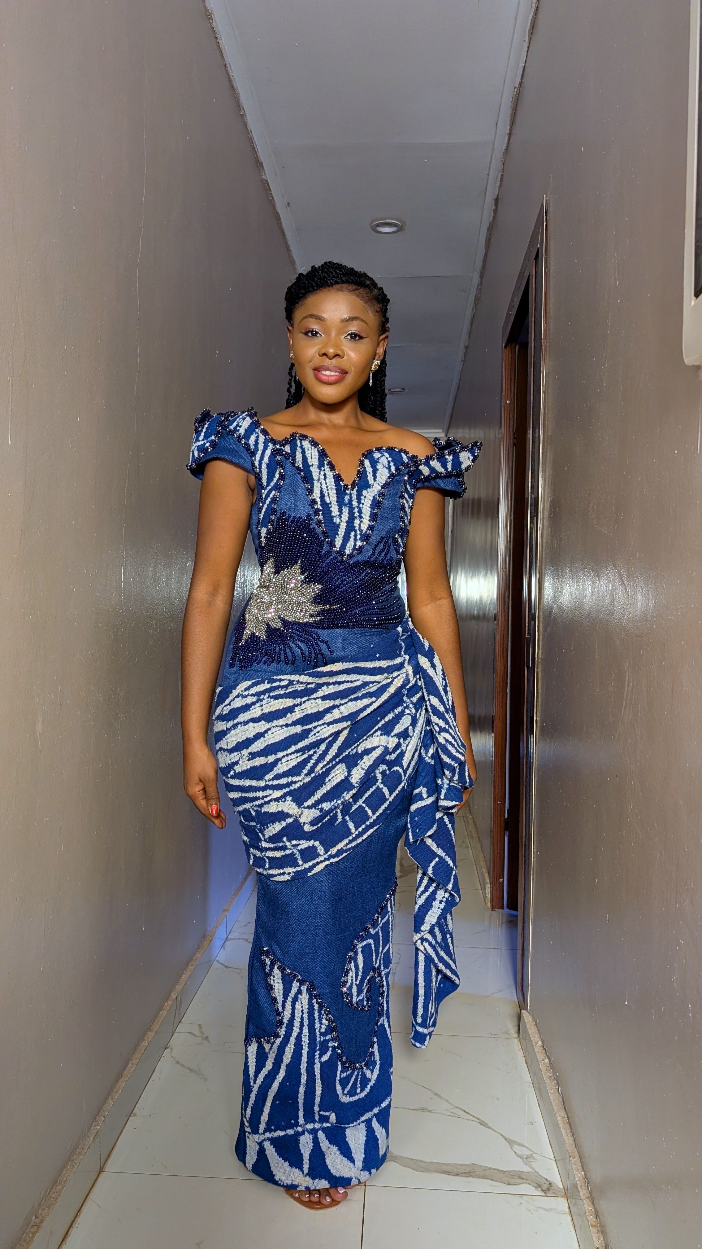Robe de mariage traditionnel en ndop