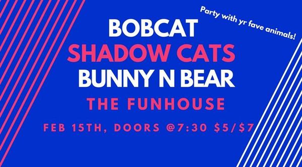 Flyer for Bobcat show on 02/15/2018 at The Funhouse