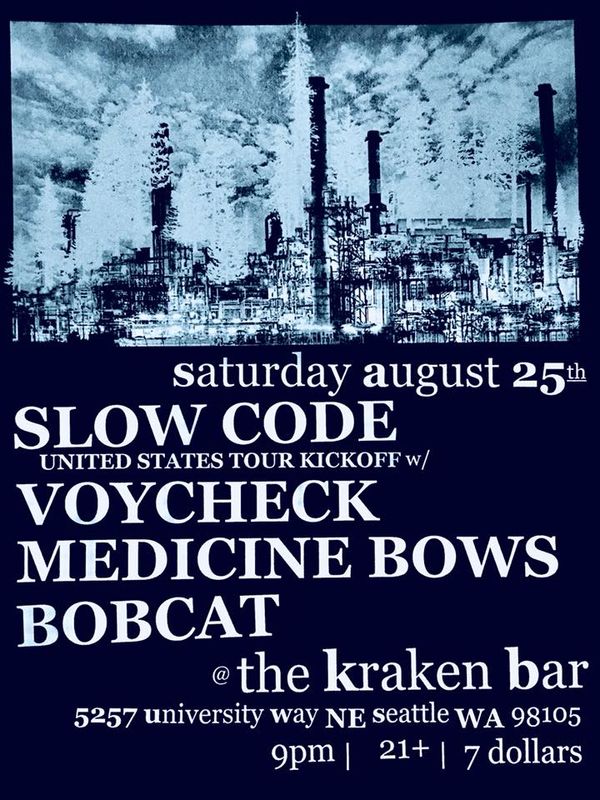 Flyer for Bobcat show on 08/25/2018 at The Kraken
