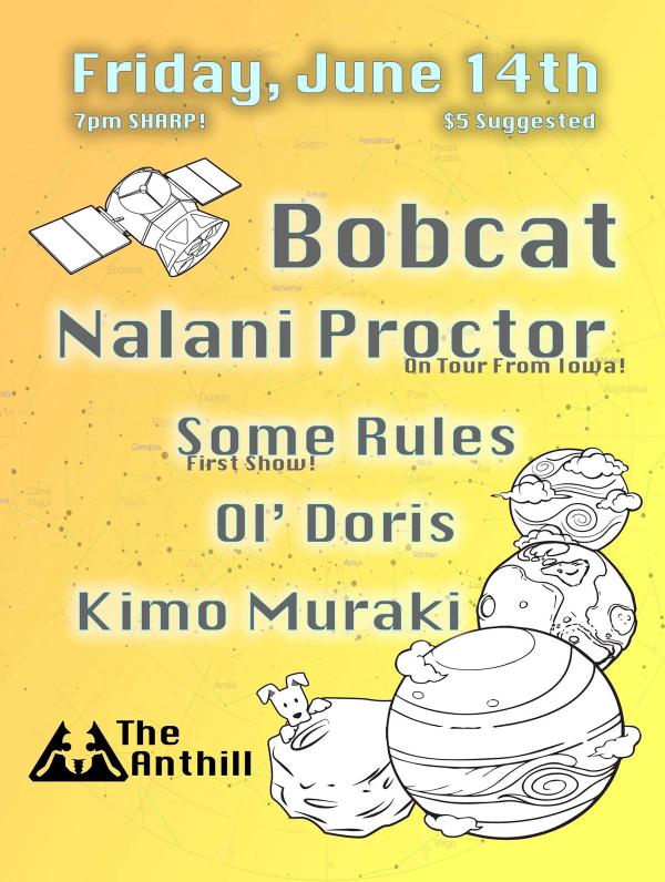Flyer for Bobcat show on 06/14/2019 at The Anthill