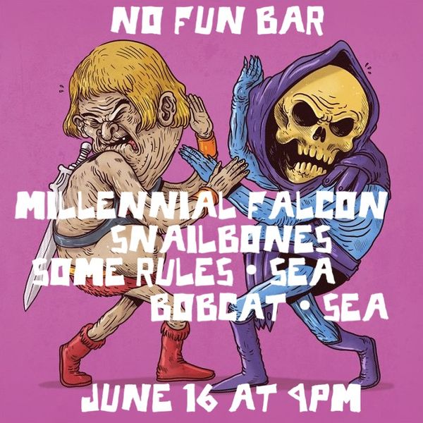 Flyer for Bobcat show on 06/16/2019 at No Fun (PDX)