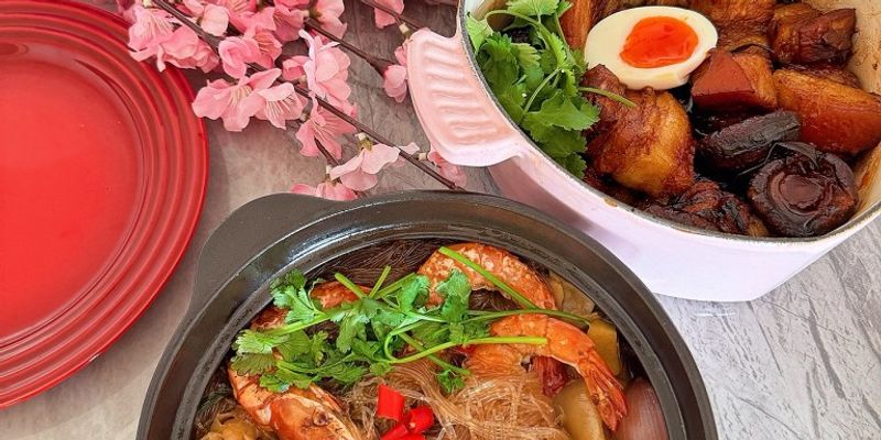 花膠醉蝦粉絲煲