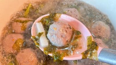 潮式蘿蔔紫菜牛丸湯