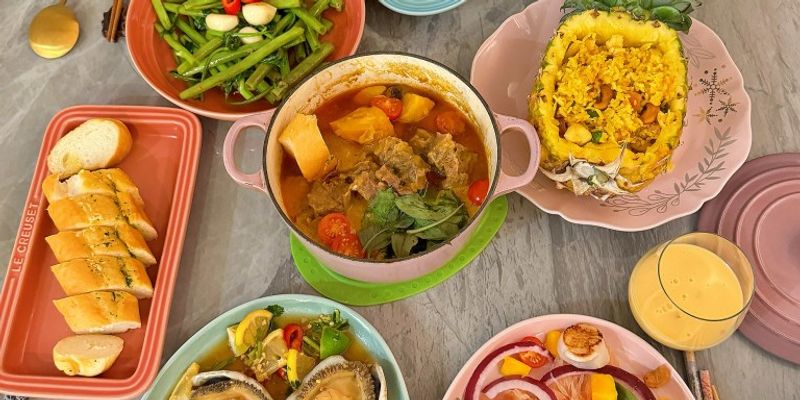 𝙏𝙝𝙖𝙞 𝙘𝙤𝙤𝙠𝙞𝙣𝙜 𝙣𝙞𝙜𝙝𝙩 𝙛𝙤𝙧 𝙛𝙤𝙪𝙧🇹🇭🩵4人泰式晚餐