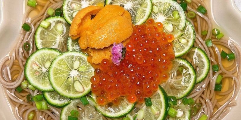 日式酢橘冷蕎麥麵