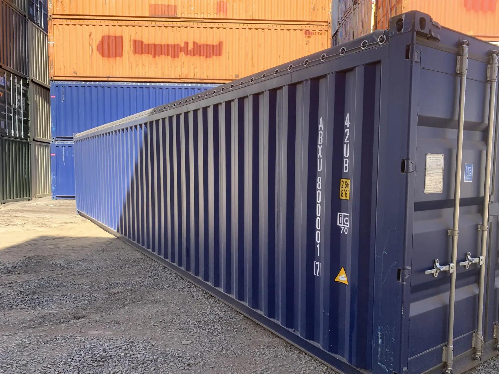 40ft Open Top Shipping Container w' Tarp And Bows & Timber Floor