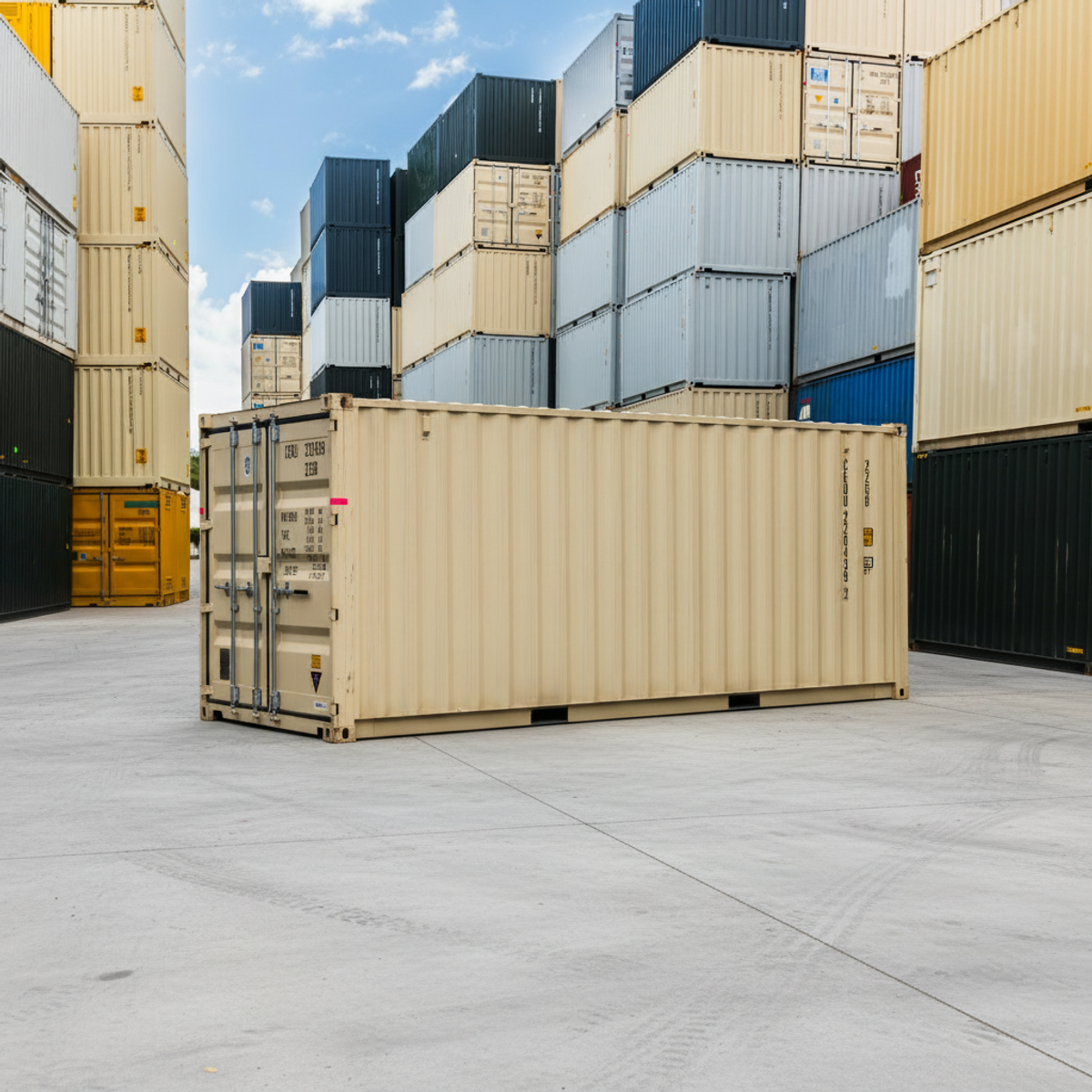 20ft Open Top Shipping Container w' Tarp And Bows