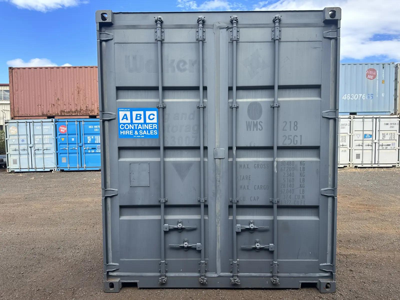 20ft High Cube Shipping Container w' Tie Rails
