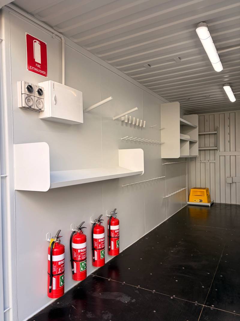 The 20ft mechanical tooling room fit-out