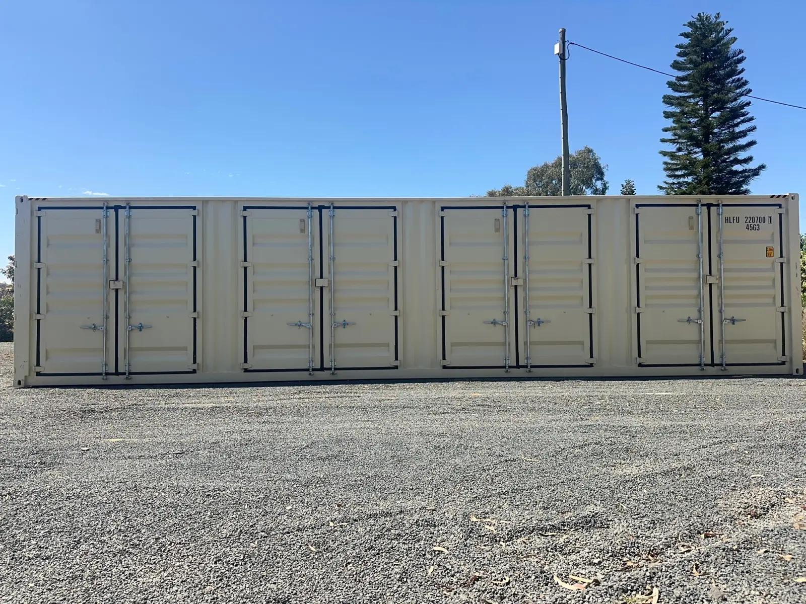 40ft High Cube Shipping Container w' Side Opening (4 Sets of Side Doors)