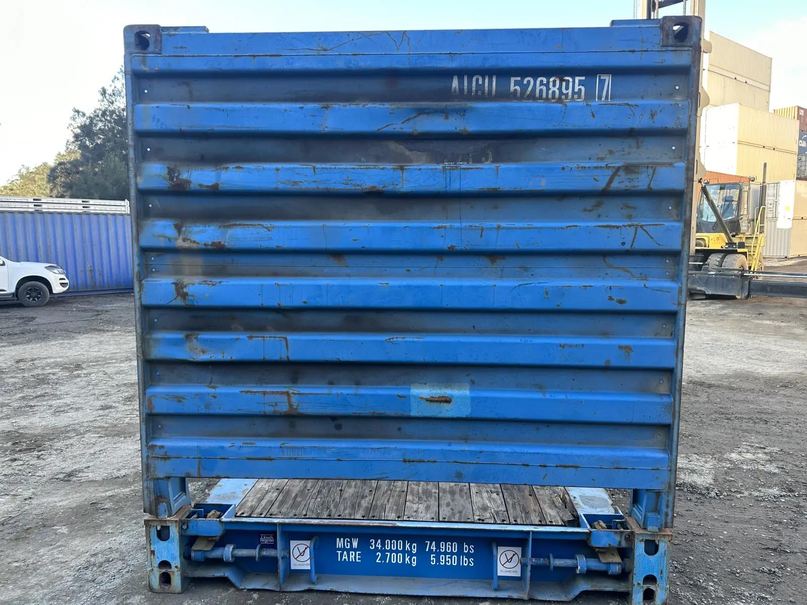 Used 20ft Flat Rack w' Collapsible Ends