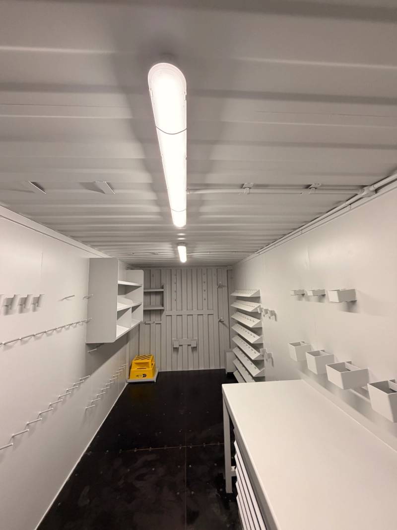 The 20ft mechanical tooling room fit-out