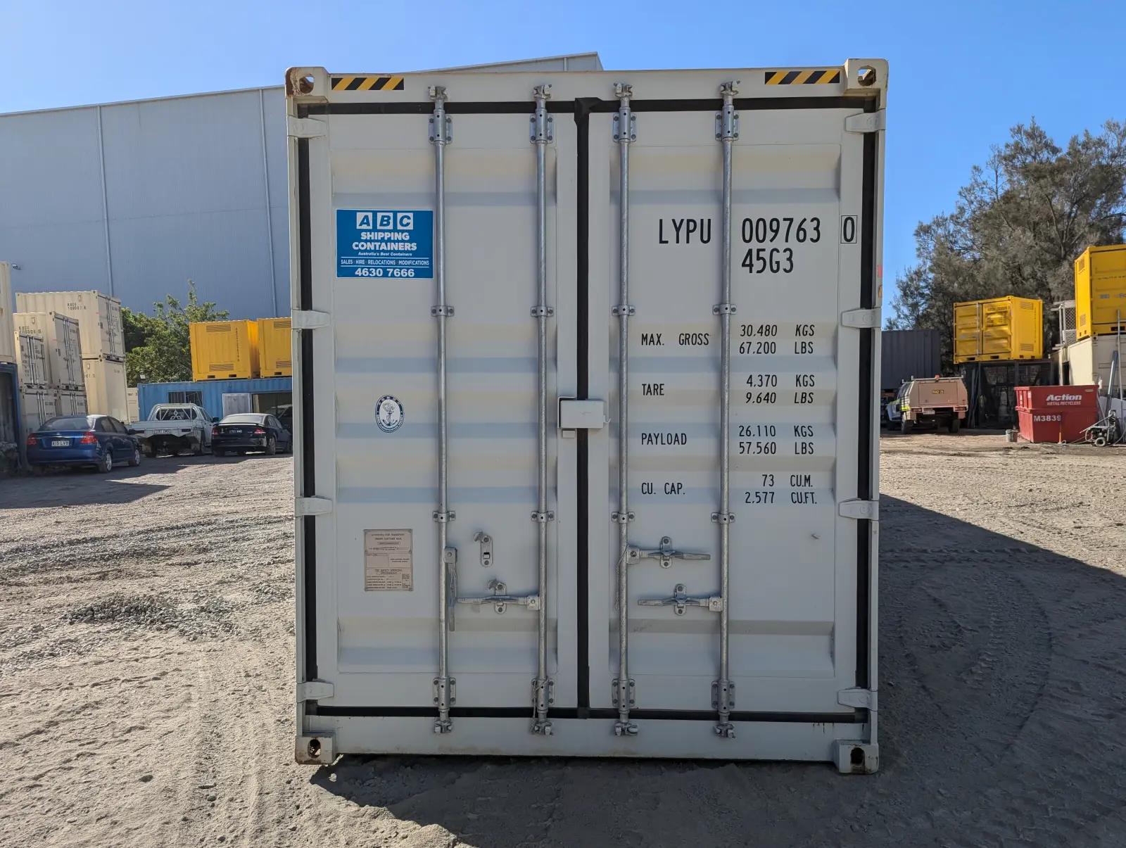 40ft High Cube Shipping Container w' Partial Side Opening (2 Sets of Side Doors)