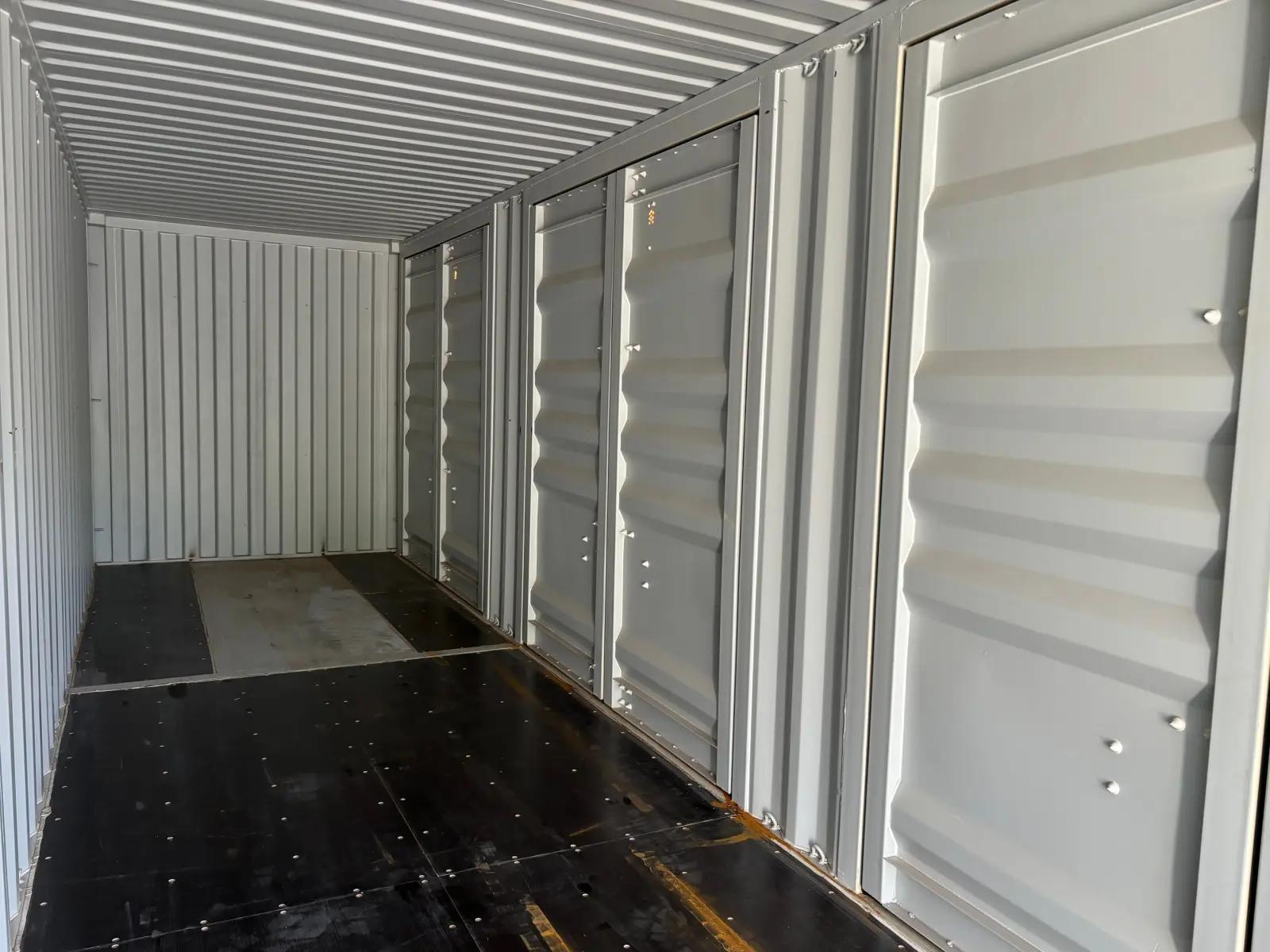 40ft High Cube Shipping Container w' Side Opening (4 Sets of Side Doors)