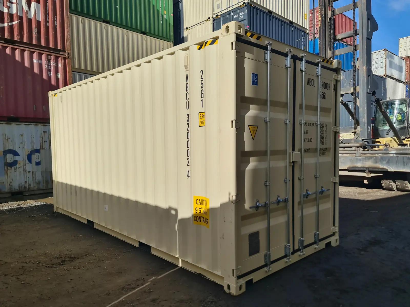 20ft High Cube Shipping Container w' Tie Rails