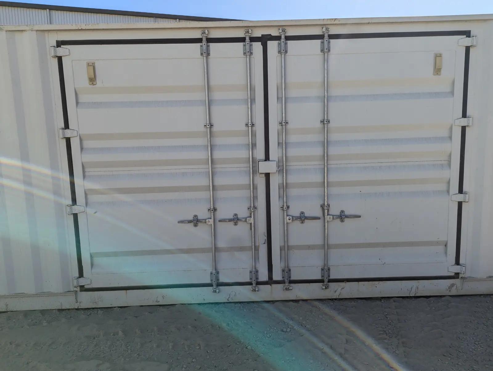 40ft High Cube Shipping Container w' Partial Side Opening (2 Sets of Side Doors)