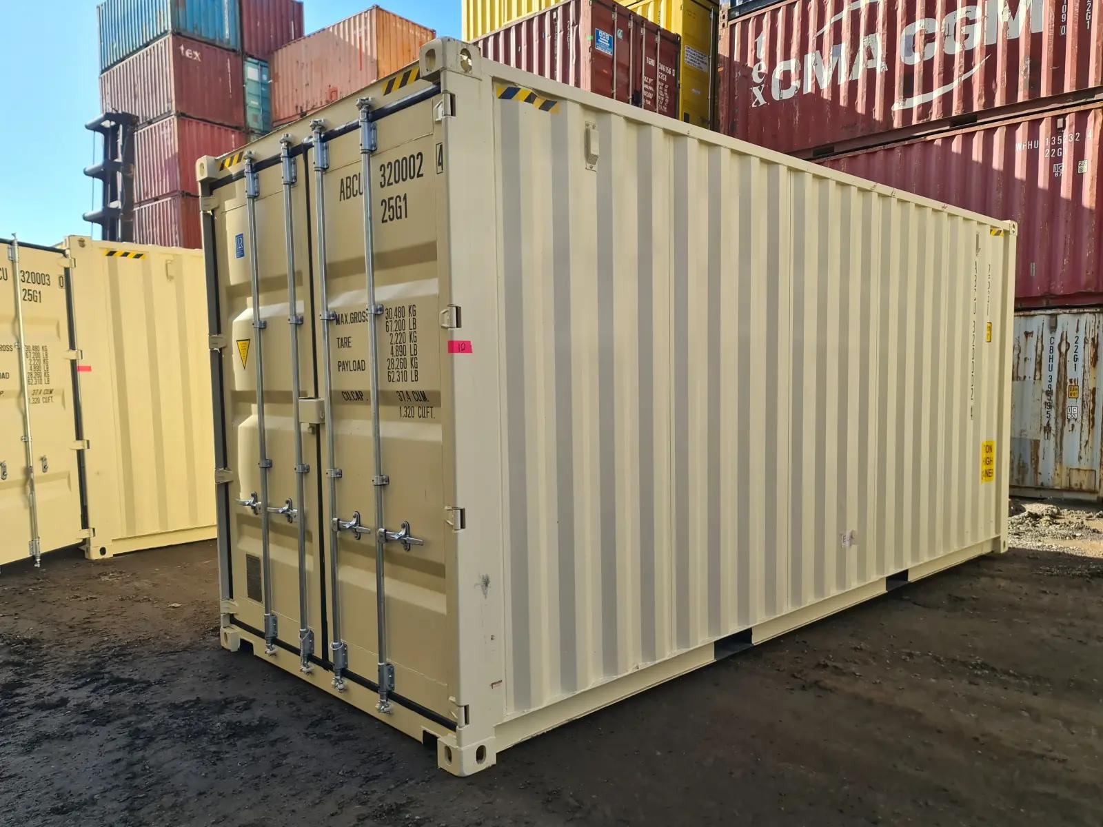 20ft High Cube Shipping Container w' Tie Rails
