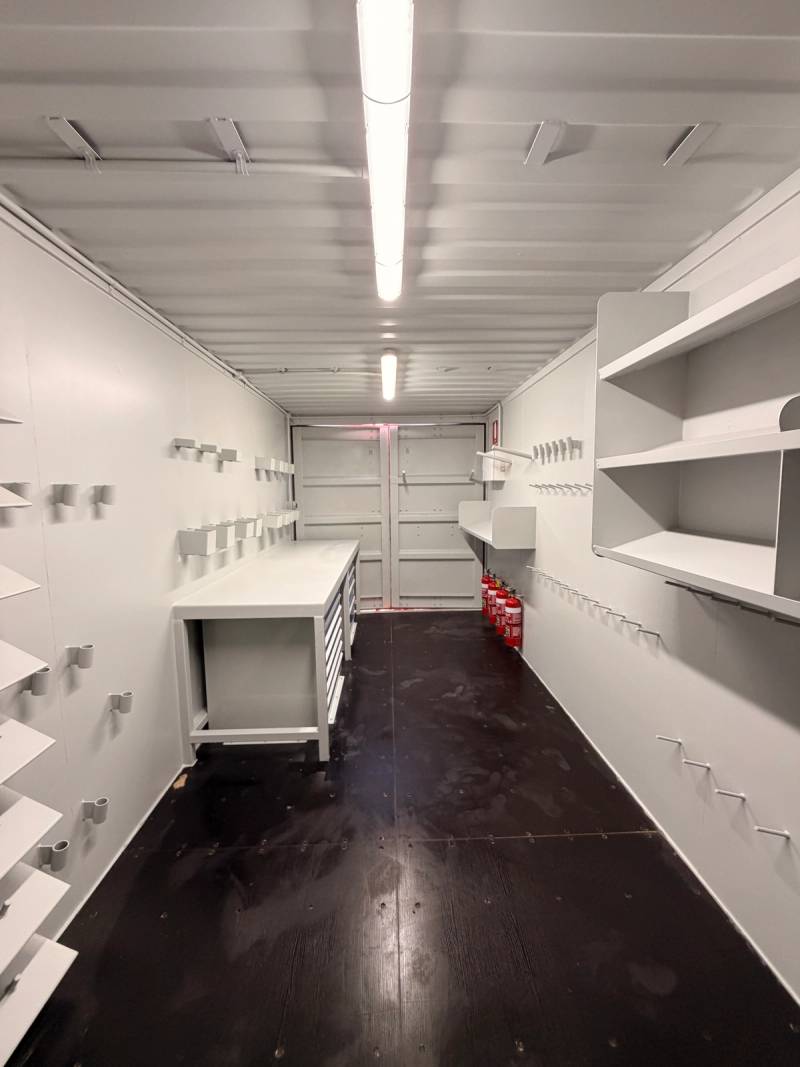 The 20ft mechanical tooling room fit-out