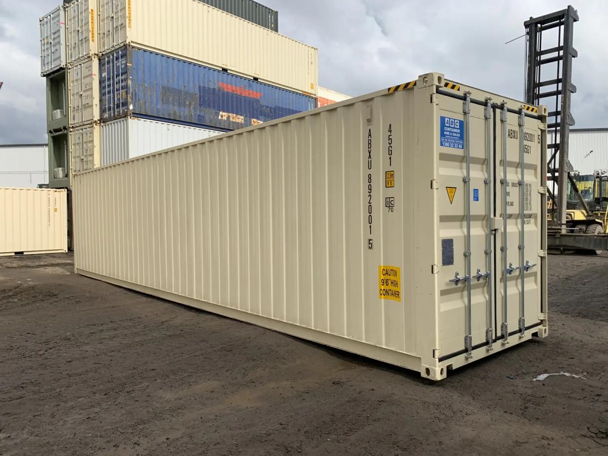 40ft High Cube Shipping Container w' Steel Floor