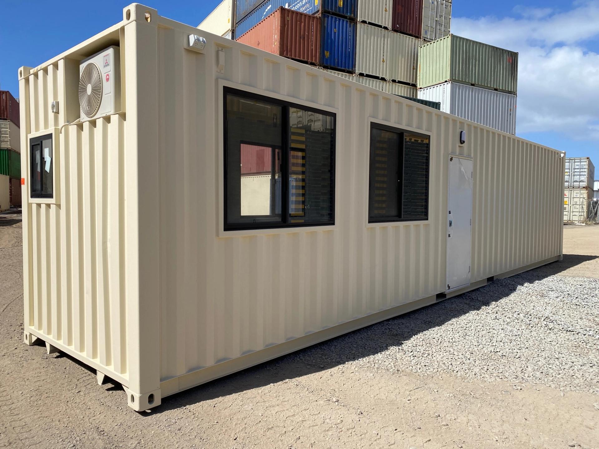 Half site office, half storage — ABC Containers build