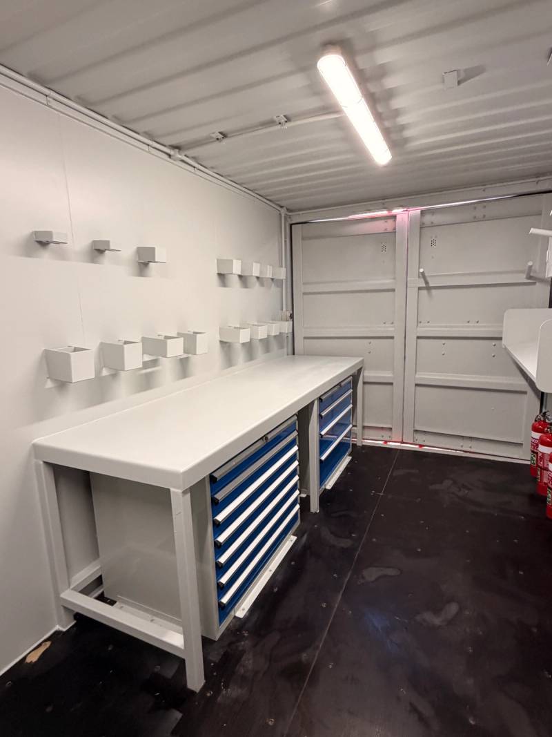 The 20ft mechanical tooling room fit-out