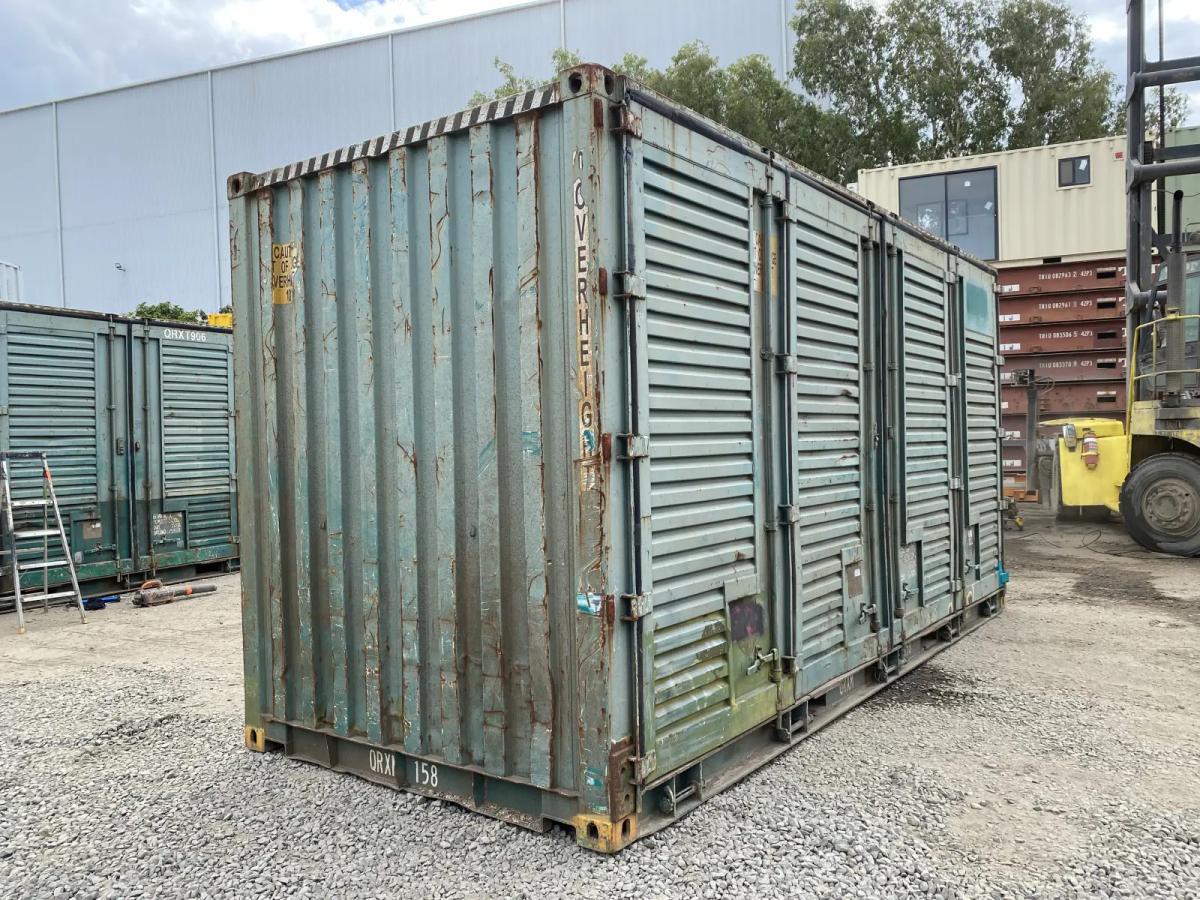 Used 20ft High Cube Rail Cart Shipping Container w' Doors Both Sides