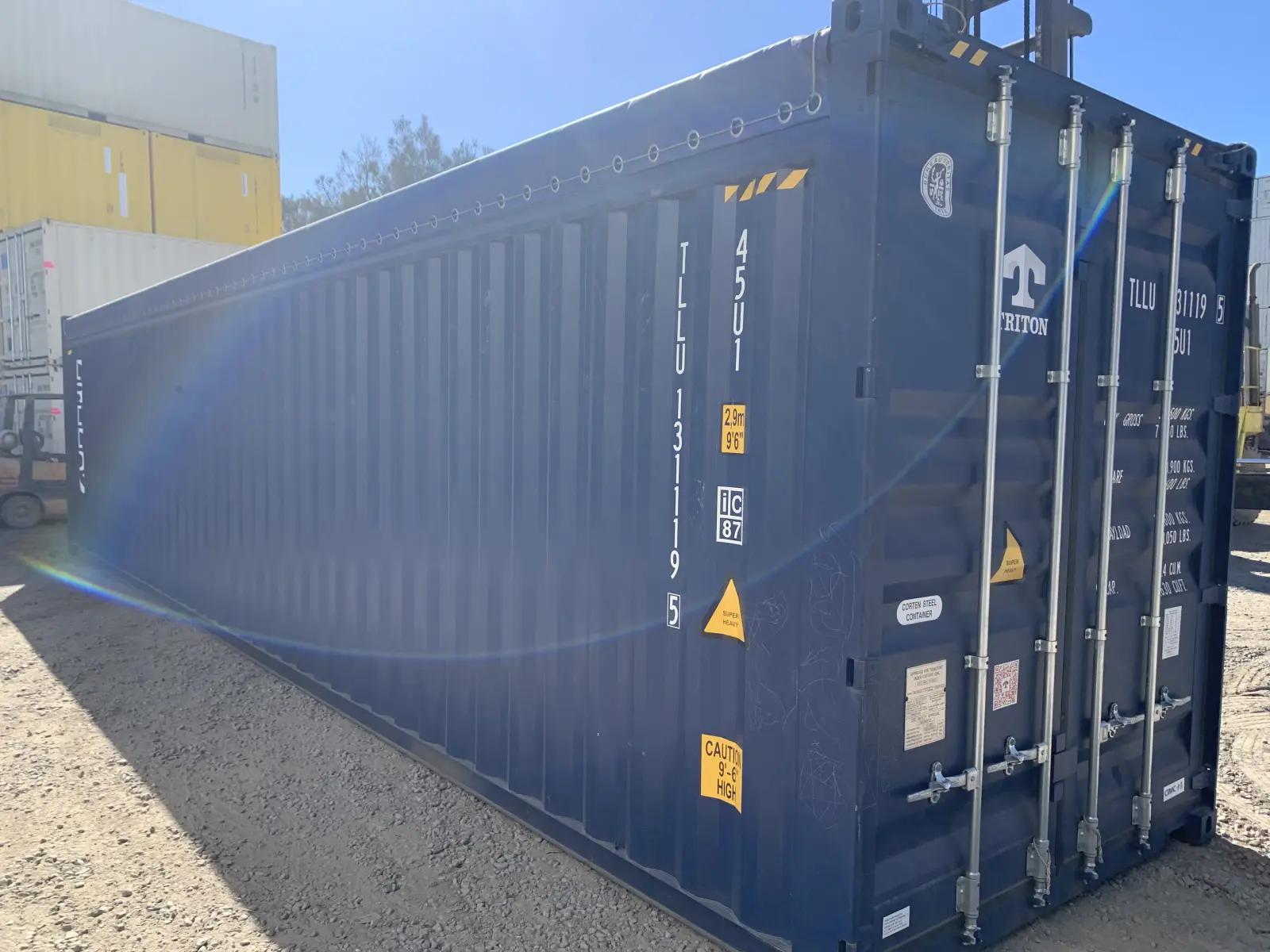 40ft High Cube Open Top Container w' Tarp And Bows
