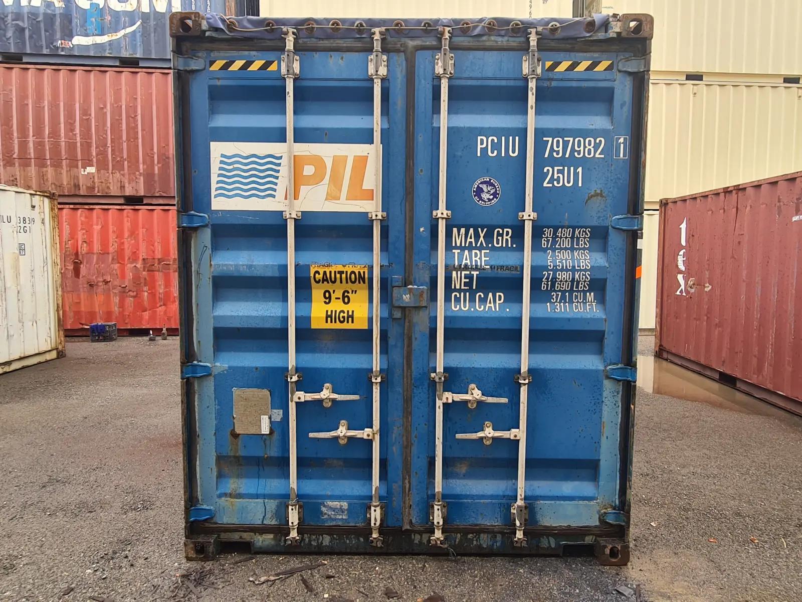 Used 20ft High Cube Open Top Container w' Tarp And Bows