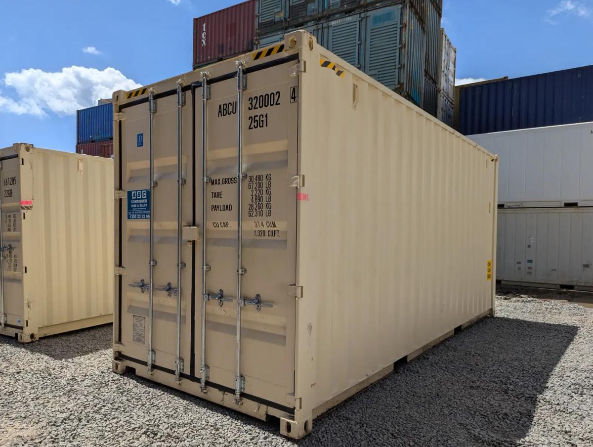 20ft High Cube Shipping Container w' Tie Rails