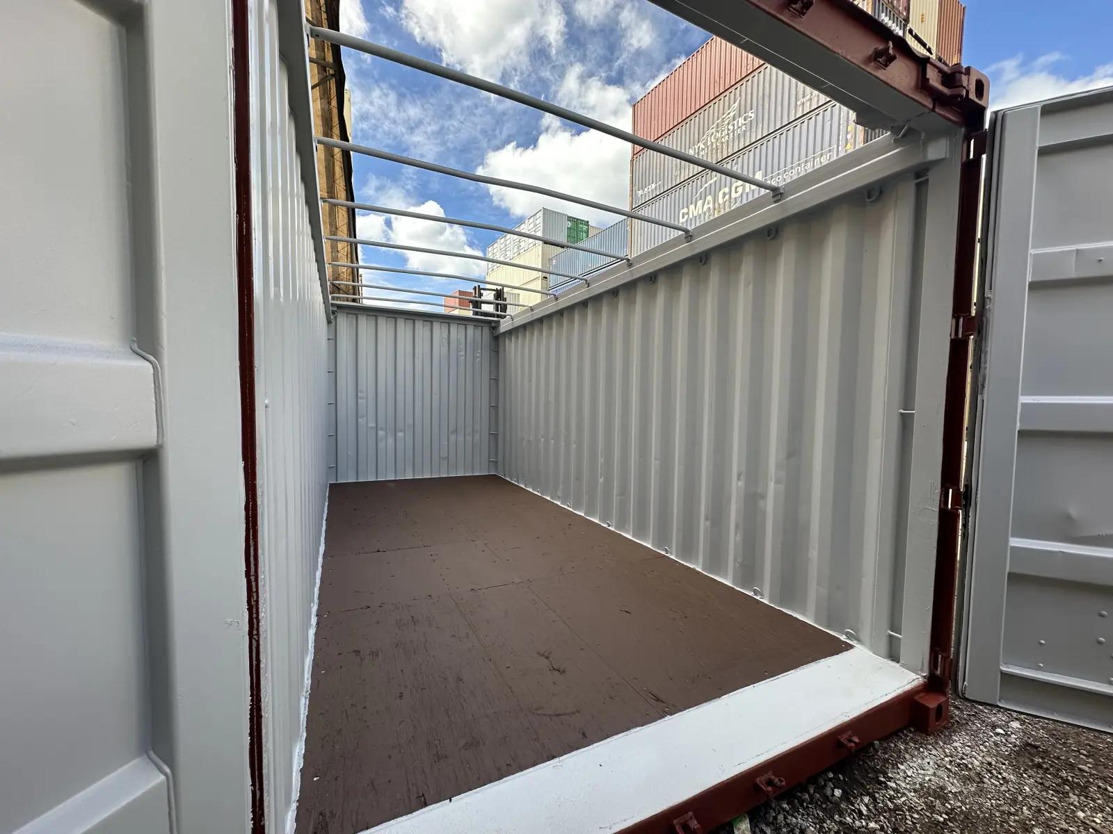 20ft Open Top Shipping Container w' Tarp And Bows