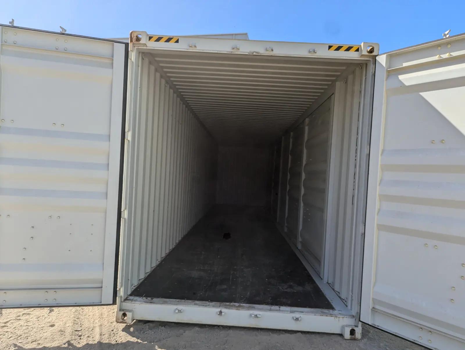 40ft High Cube Shipping Container w' Partial Side Opening (2 Sets of Side Doors)