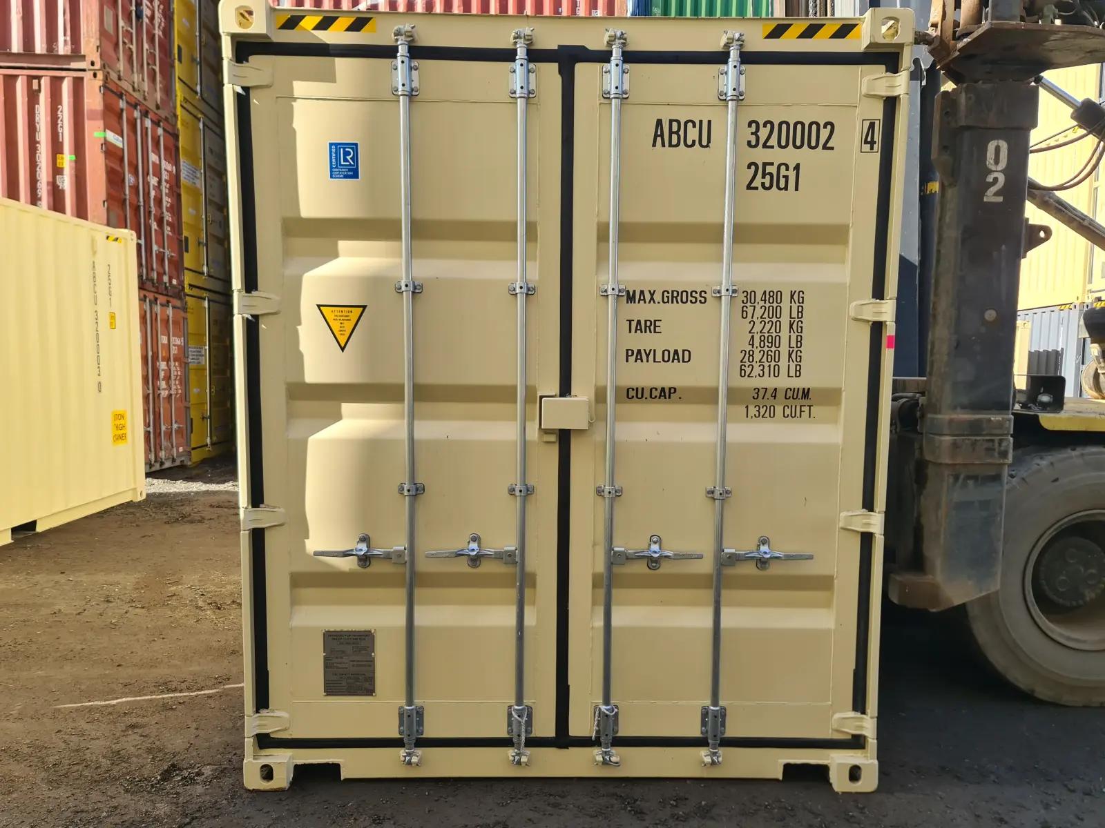 20ft High Cube Shipping Container w' Tie Rails